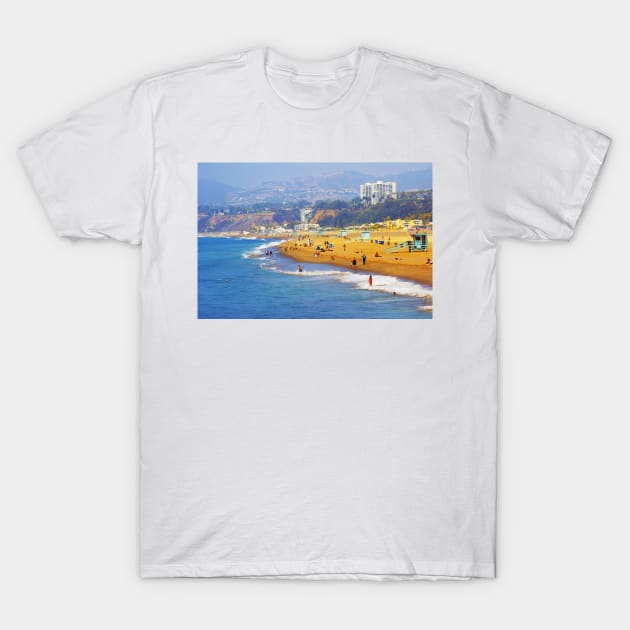 Santa Monica Beach T-Shirt by andrea_reider_designs